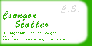 csongor stoller business card